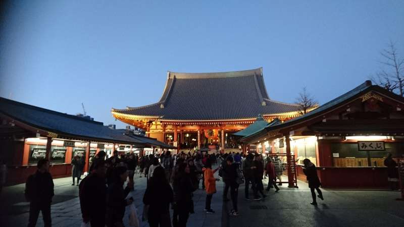 Tokyo Private Tour - Asakusa Sensoji temple after sunset 