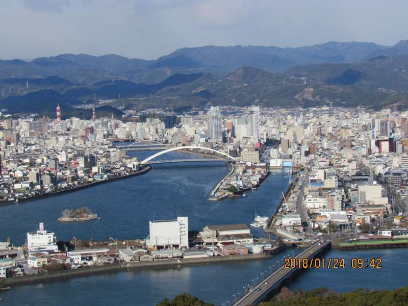 Kochi Private Tour - The view of Kochii city from Godaisan