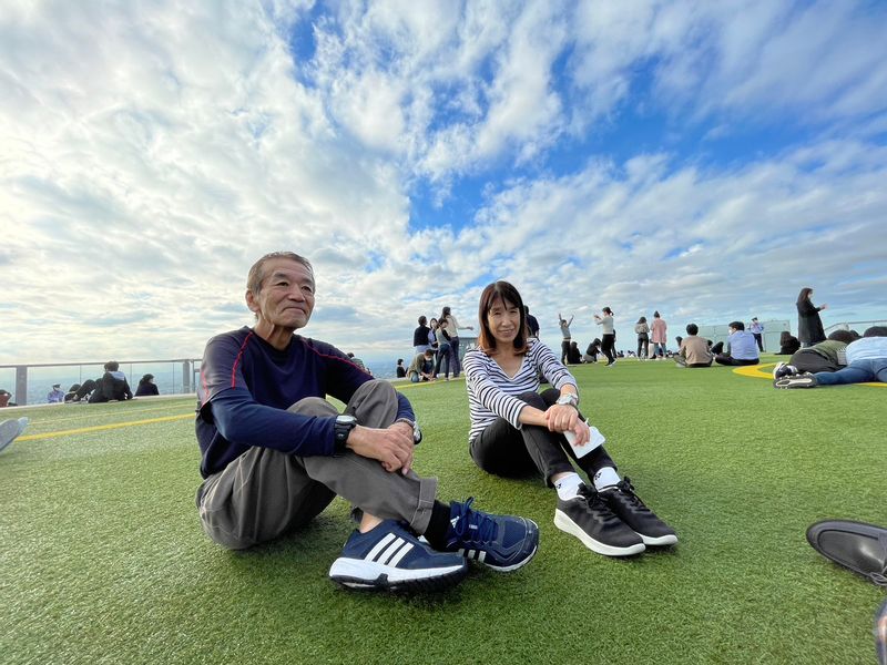 Tokyo Private Tour - Relax on the lawn at Shibuya Sky, on the top of Shibuya Scramble Square building