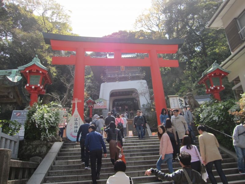 Kamakura Private Tour - The first Tori gate to the shrine in Enoshima