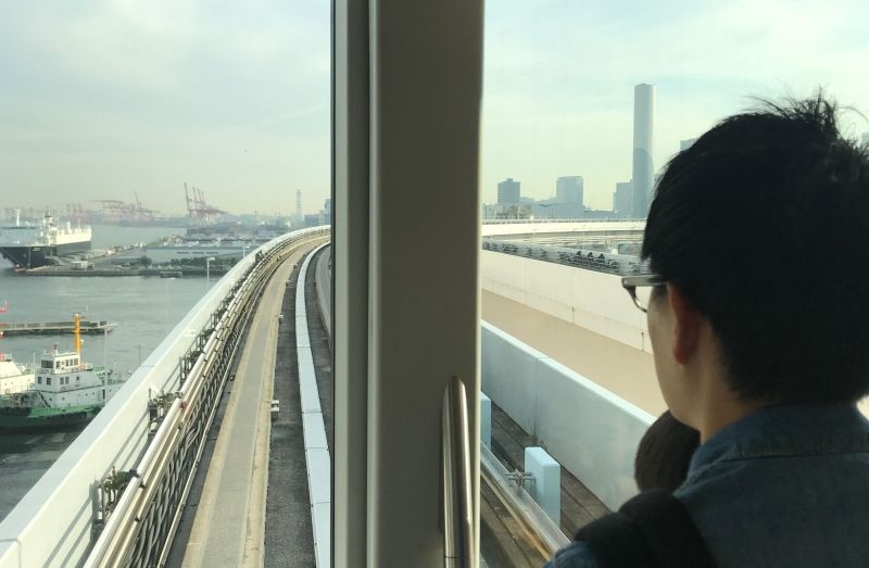 Tokyo Private Tour - View from the front seat of the elevated self-driving train (#1)