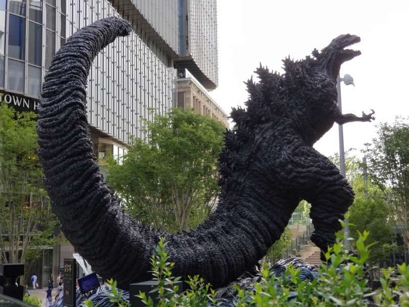 Tokyo Private Tour - Godzilla statue at Ginza.