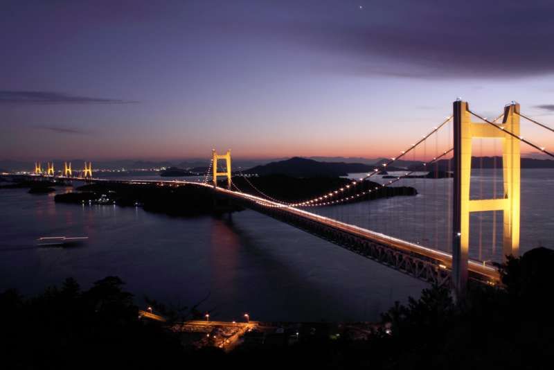 Okayama Private Tour - Seto-oohashi Bridge by night