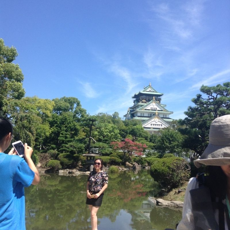 Osaka Private Tour - Osaka castle is a symbol of Osaka. It was destroied by GODZILLA in the movie (^^);;;. But Actually
Osaka castle is a 7 story concret building. Anyway, you will know the history of Osaka there since Osaka was the center of Japan, 16th century.