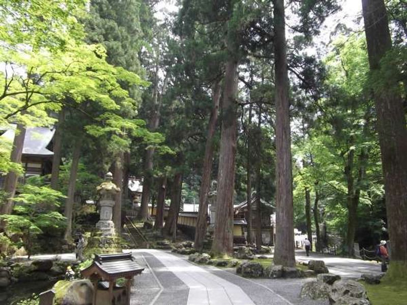 Fukui Private Tour - Yard outside the temple.