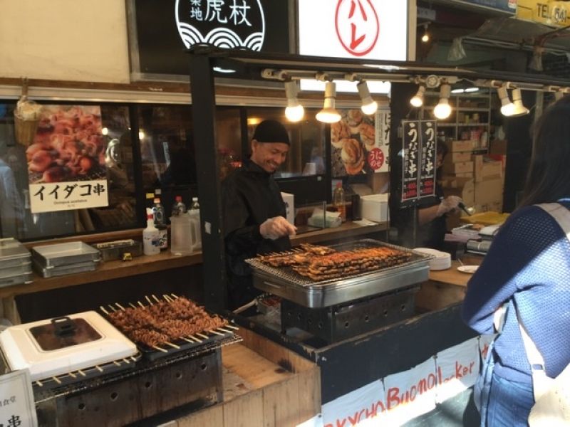 Tokyo Private Tour - Eels are roasted and they smell good!