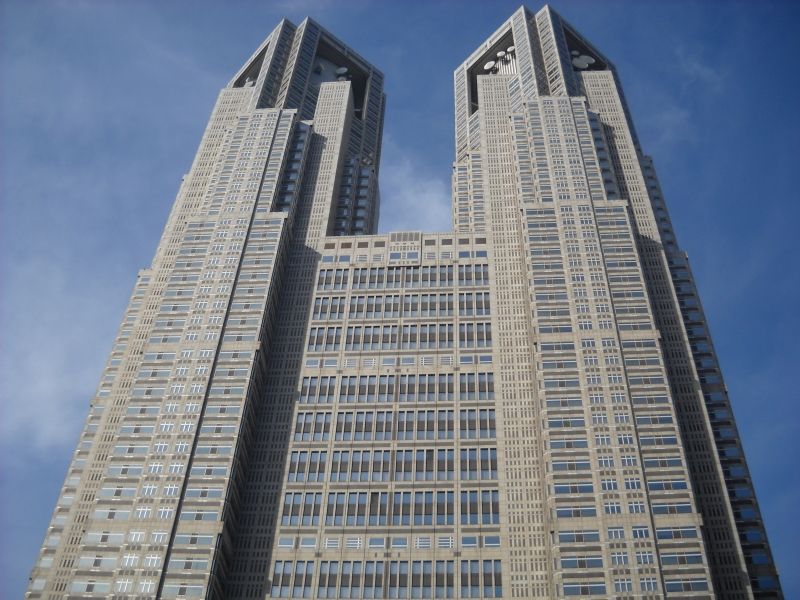 Tokyo Private Tour - At Shinjuku : Observation deck on 45th floor in this governmenet building. 