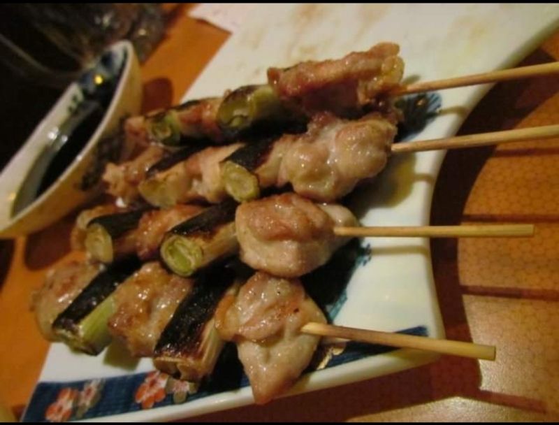 Osaka Private Tour - Yakitori grill chicken with leek