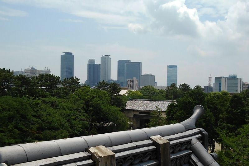 Nagoya Private Tour - skyscrapers near Nagoya Station from the corner tower of Nagoya Castle