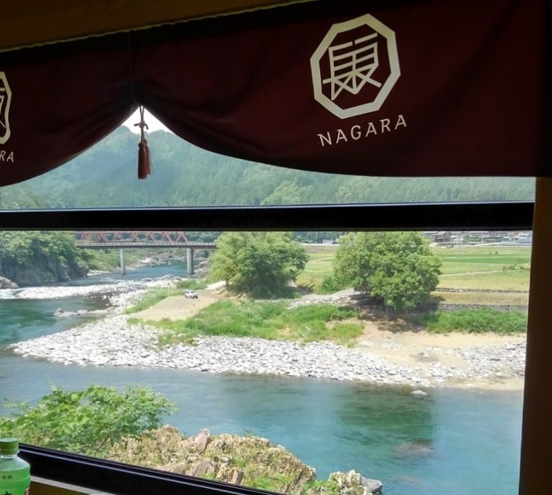 Gifu Private Tour - You can enjoy nice view of Nagara River from the train window.