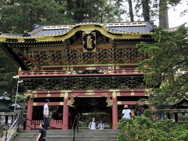 Tochigi Private Tour - Taiyuin
A short walk west of Toshogu Shrine takes visitors to the vermilion Niomon Gate, the entrance to the Taiyuinbyo. Proceeding on leads to the more lavishly decorated Nitemon Gate which is guarded by two heavenly kings, followed by two beautiful structures- a drum tower on the left a belfry on the right. This is the mausoleum of the third Tokugawa shogun, Iemitus, the grandson of Ieyasu. Iemitsu's lavish mausoleum complex resembles nearby Thoshogu Shrine in its layout and architecture, but it was intentionally built somewhat more modest than Toshogu due to Iemitsu's deep respect for his grandfather.