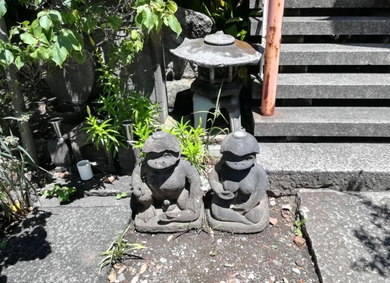 Tokyo Private Tour - The statue of Kappas who are imaginary animals living in a river.