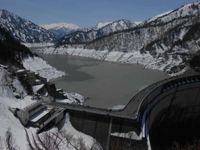 Ishikawa Private Tour - Kurobe Dam in early May.