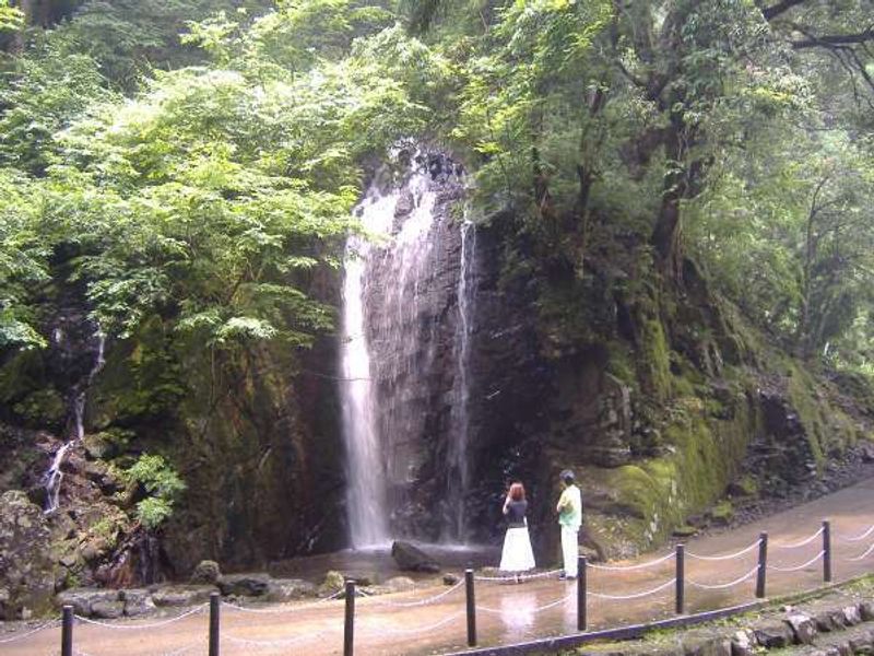 Fukui Private Tour - Waterfall outside the temple.