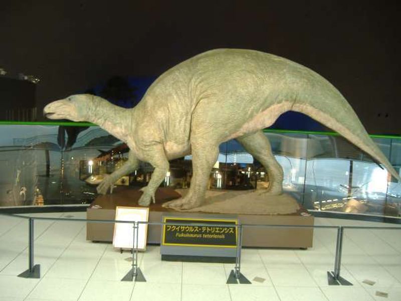 Fukui Private Tour - A model of a dinosaur.