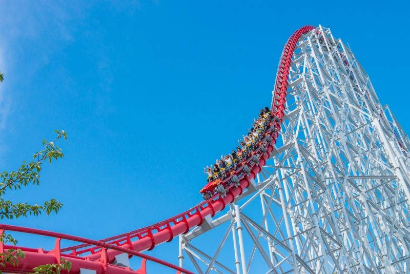 Mie Private Tour - Nagashima Spa Land-Steel Dragon 2000 the highest & longest roller coaster in the world!