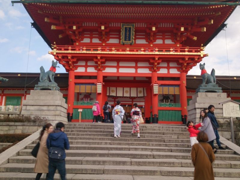 Kyoto Private Tour - Main gate of Fushimi Inari shrine