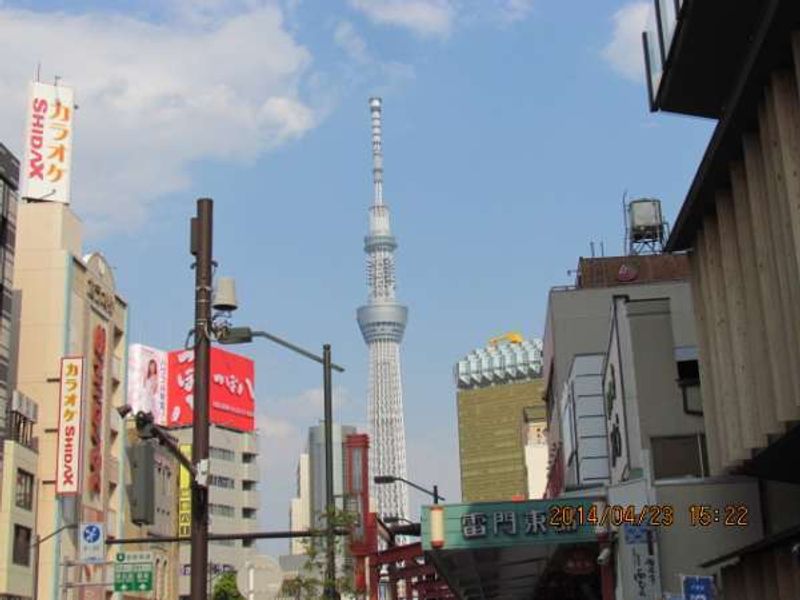 Aichi Private Tour - Tokyo Sky Tree viewed from Sensoji Temple