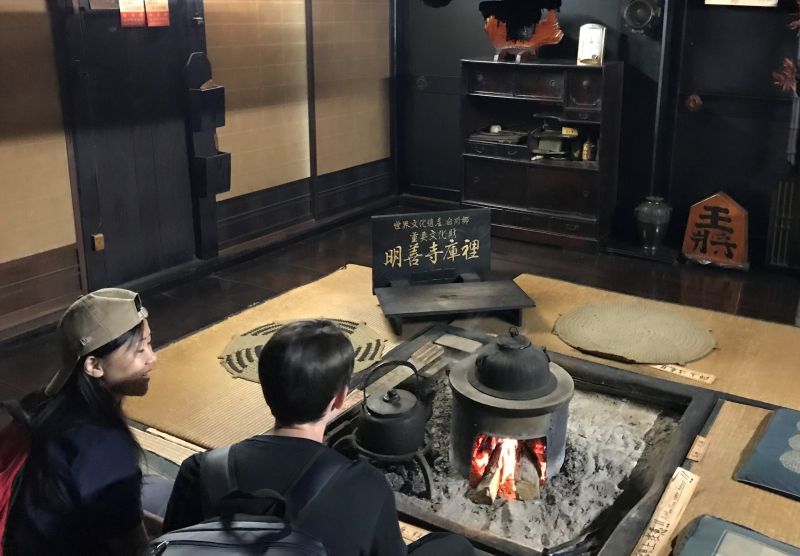 Shirakawago Private Tour - The living room of monk's residence (Myozenji Temple). Residents keep often fire in the hearth all through the year.