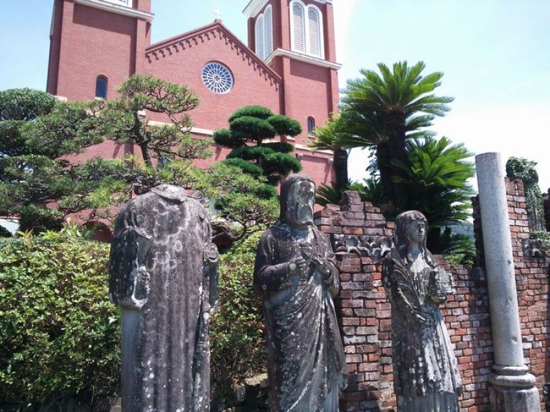 Nagasaki Private Tour - URAKAMI church
Reconstructed after WW2, burn and destroyed statues are in front.