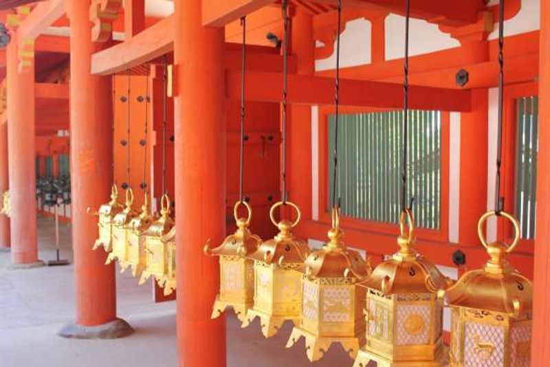 Nara Private Tour - Hanging lanterns at the main gate.