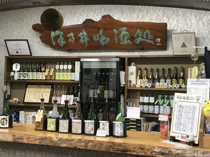 Tokyo Private Tour - Sake tasting counter in Ozawa Shuzo