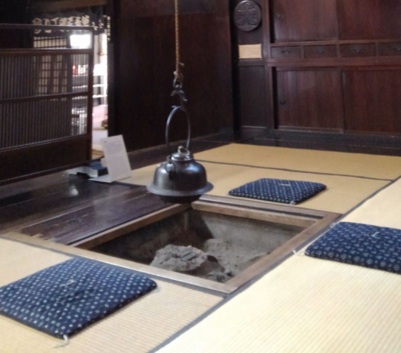 Takayama Private Tour - sunken fireplace in the old house of rich merchant