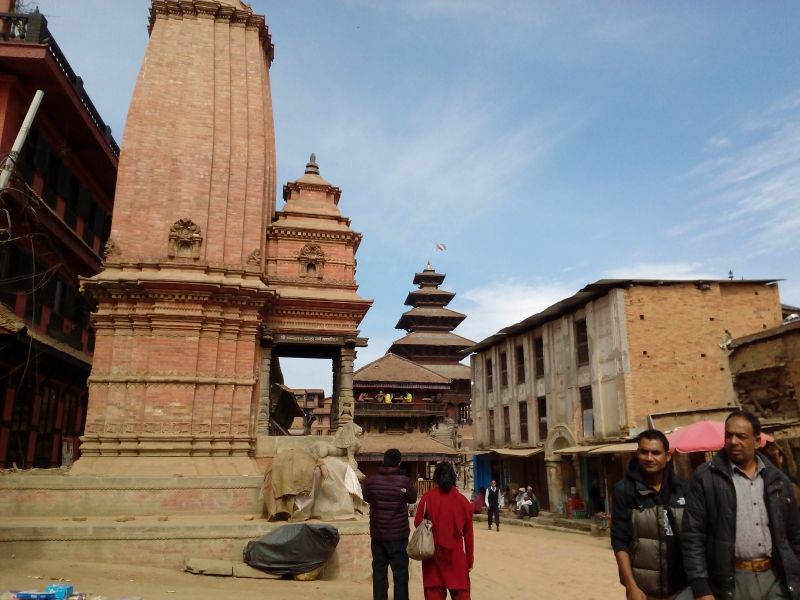 Kathmandu Private Tour - Nyatapola square with the five roofed temple at the backdrop. 