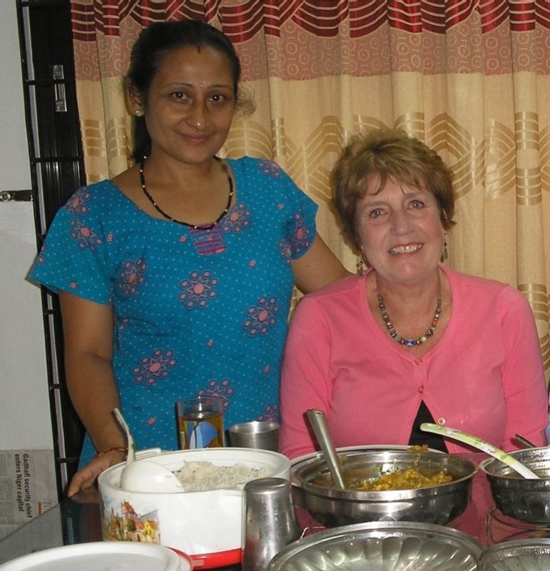 Kathmandu Private Tour - Dinner with my guest in my house.