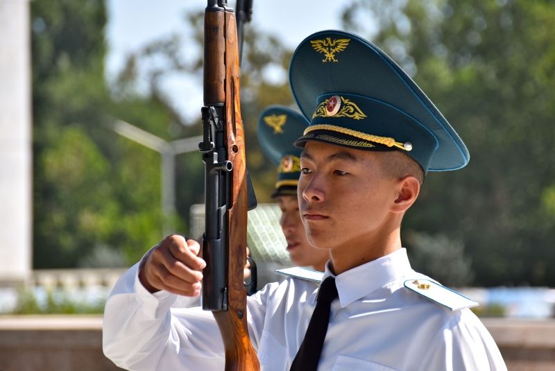 Bishkek Private Tour - Guard of flag.