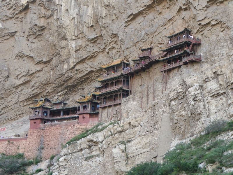 Shanxi Private Tour - Xuankong Temple, the hanging monastery, temples built into a cliff