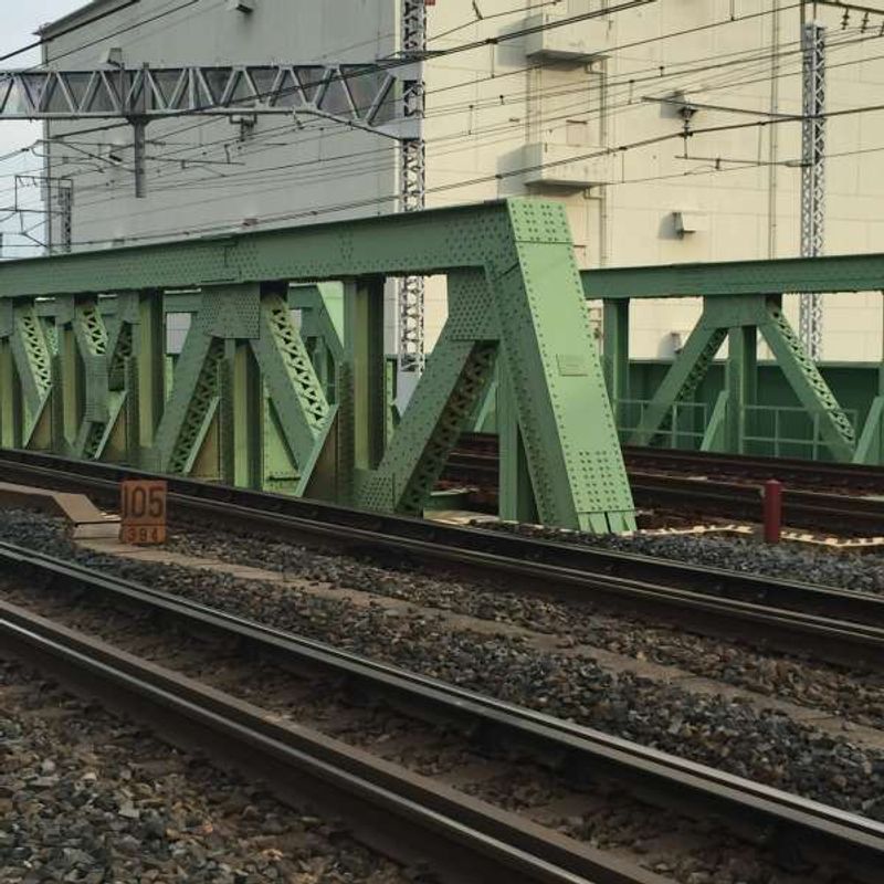 Tokyo Private Tour - A train bridge near Nishi-Nippori station