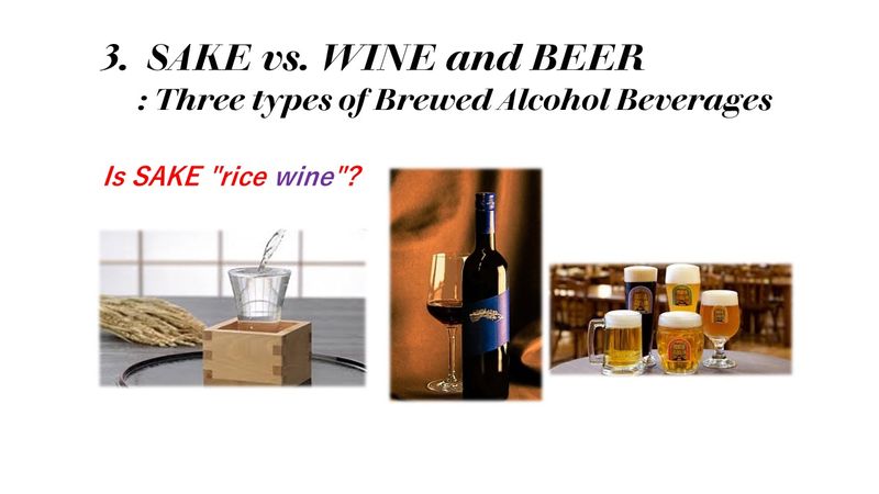 Tokyo Private Tour - In section 3, three types of brewed alcohol beverages are compared.