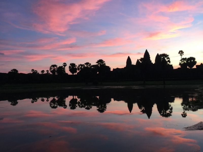 Siem Reap Private Tour - View of Sunrise of Angkor Wat