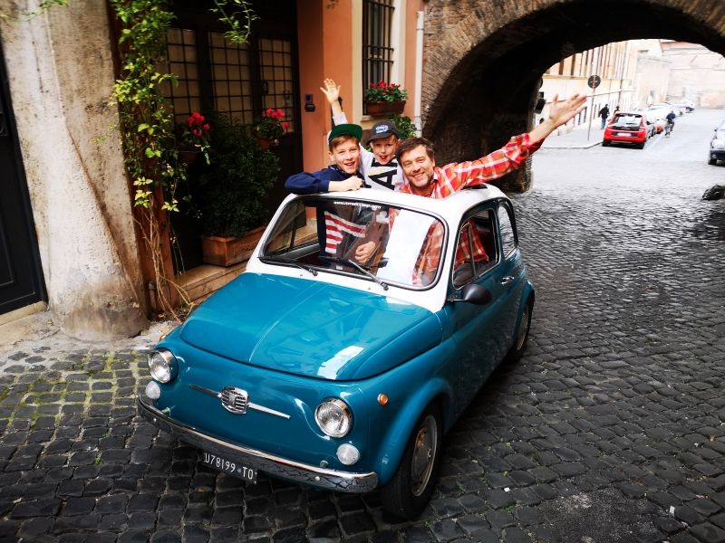 Rome Private Tour - Make your friends GREEN with envy!
PURE ENERGY&FUN !!!
FIAT 500 Tours in Rome
Make your Roman Holidays unbelievable :)

