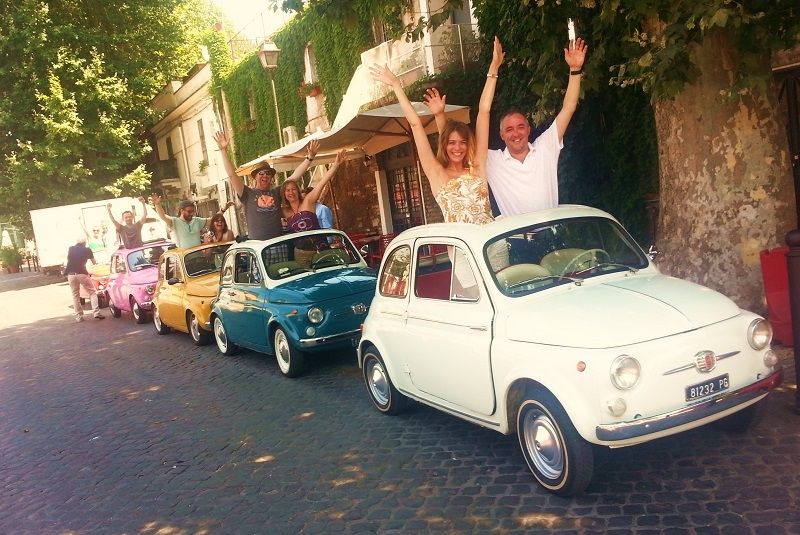 Rome Private Tour - EXP Magic aboard our FIAT 500 classic cars. 
Make your friends green with envy, Whatsapp them with your mad selfies ;)
Happiness exists, make it happen!
