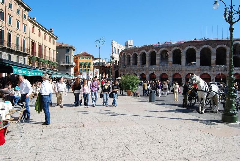 Verona Private Tour - Piazza Bra and Arena colosseum, Verona.