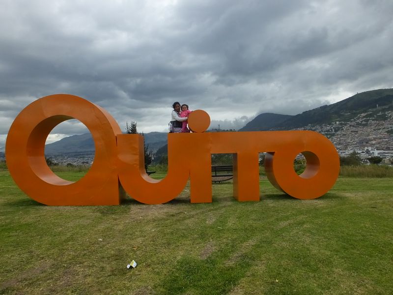 Quito Private Tour - Quito, sign on Itchimbia mountain 