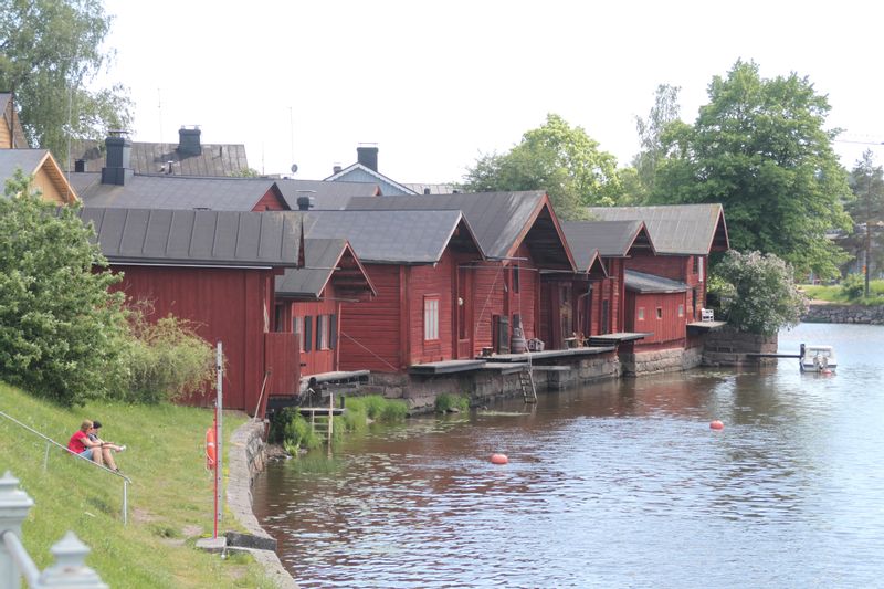 Helsinki Private Tour - Riverside view of Porvoo town