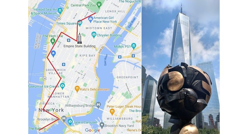 New York Private Tour - Tour Map and One World Trade Center