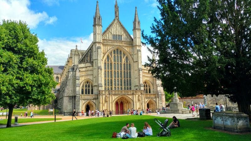 Winchester Private Tour - West Front of Winchester Cathedral. 