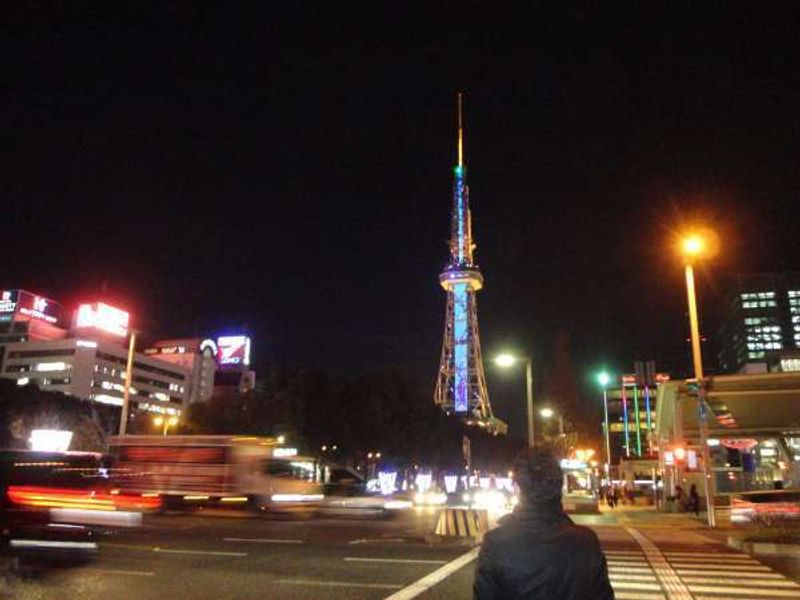 Nagoya Private Tour - Night View of Nagoya TV Tower viewed from Oasis21 