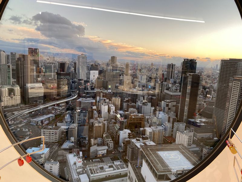 Osaka Private Tour - The sunset from the Umeda Sky Building