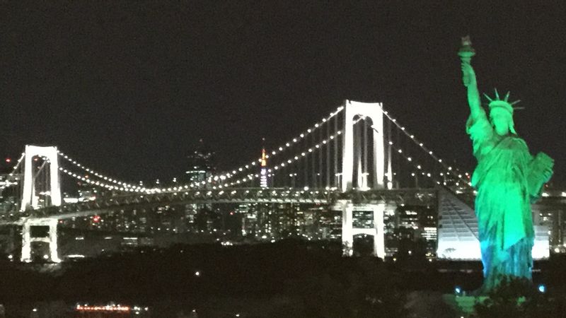 Tokyo Private Tour - S5. Odaiba (Night View of Rainbow bridge)