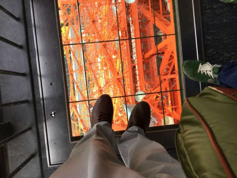 Tokyo Private Tour - O2. Tokyo Tower (Glass floor on which you can stand to see just below your feet)