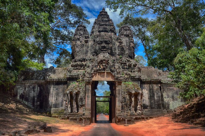 Siem Reap Private Tour - North Gate of Angkor Thom, Siem Reap, Cambodia.