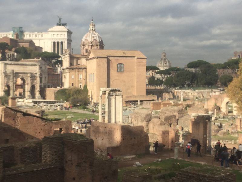 Rome Private Tour - Temple of Vesta and, far away, Victor Emanuel Memorial 