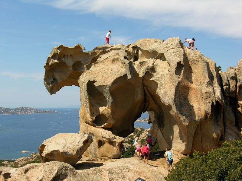 Sardinia Private Tour - The Bear Rock, Palau. ( now the access and climbing of this rock, due to some accidents in the past, is forbidden ) 