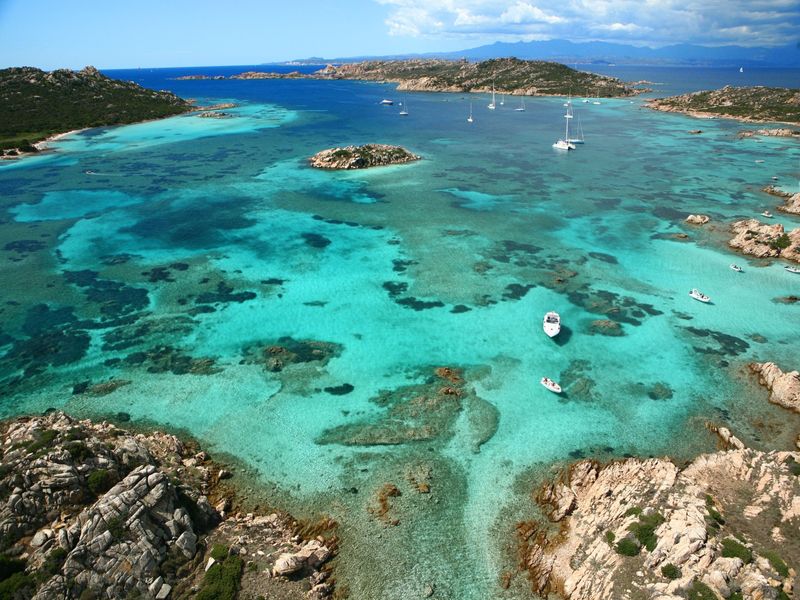 Sardinia Private Tour - The sea between the islands of La Maddalena and Caprera