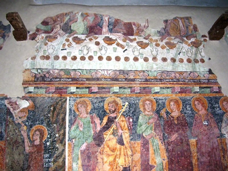 Sardinia Private Tour - Frescos in chapel of the Los Regnos Altos